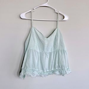 Aerie Light Blue Flowy Tank